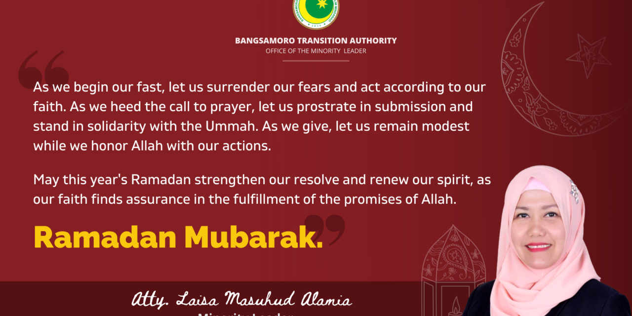 A Message from Minority Leader Laisa Masuhud Alamia