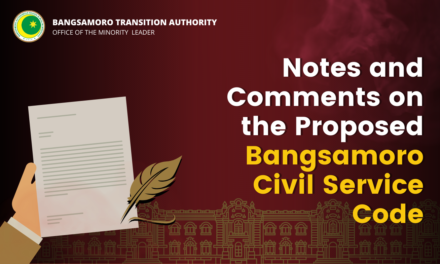 Notes on the Proposed Bangsamoro Civil Service Code
