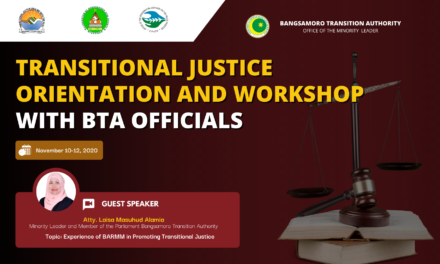 Transitional Justice Regional Training Camp for Bangsamoro Transition Authority and BARMM Officials