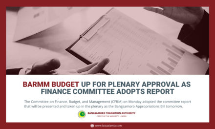 BARMM budget up for plenary approval as finance committee adopts report