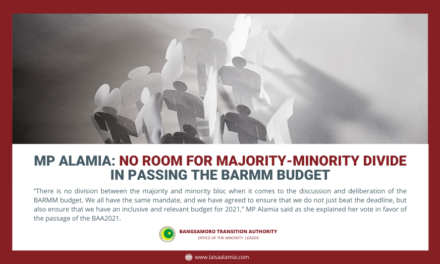 MP Alamia: No room for majority-minority divide in passing the BARMM budget