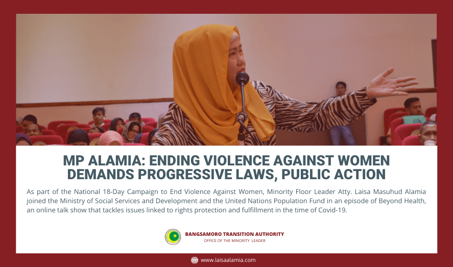 MP Alamia: Ending violence against women demands progressive laws, public action