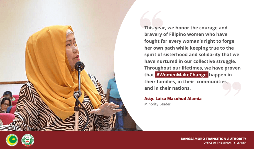 2021 Women’s Month: Message of MP Atty.Laisa Masuhud Alamia