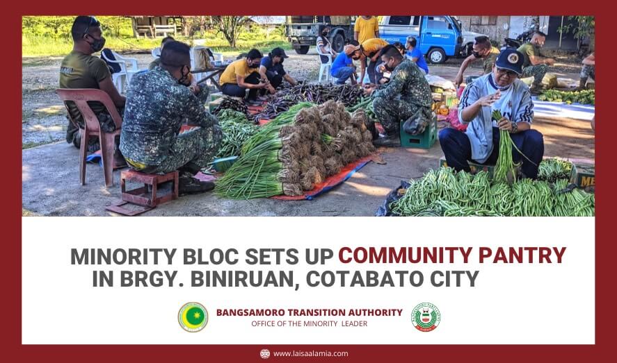 Minority bloc sets up community pantry in Brgy. Biniruan, Cotabato City