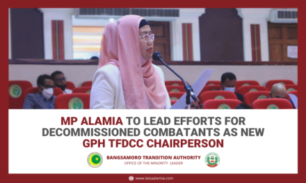 MP Alamia to lead efforts for decommissioned combatants as new GPH TFDCC Chairperson
