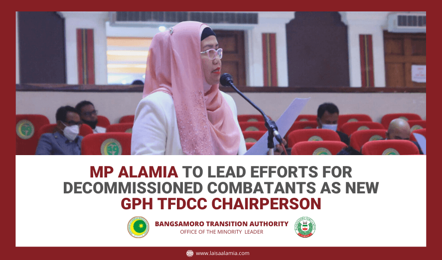 MP Alamia to lead efforts for decommissioned combatants as new GPH TFDCC Chairperson