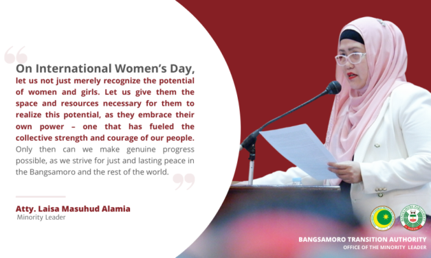 Message of MP Atty.Laisa Masuhud Alamia on International Women’s Day