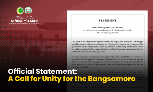 Official Statement: A Call for Unity for the Bangsamoro