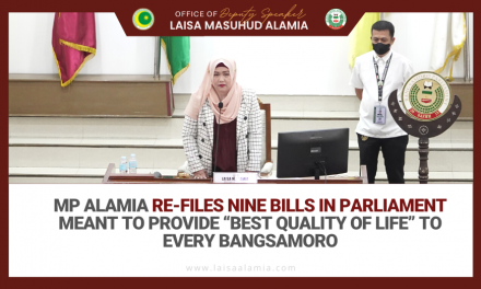 MP Alamia re-files nine bills in Parliament meant to provide ”best quality life” to every Bangsamoro