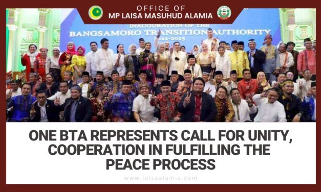 One BTA represents call for unity, cooperation in fulfilling the peace process