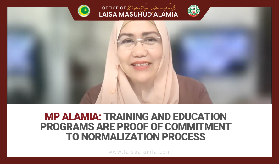 MP Alamia: Trainings and education programs are proof of commitment to normalization process